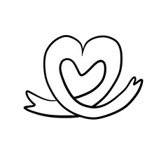 Minimalist Pink Heart Illustration