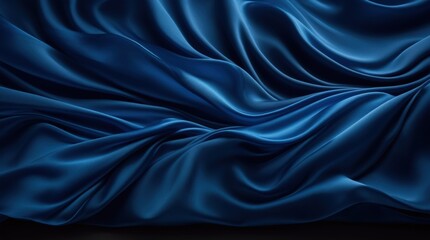 Obraz premium Easy blue waves create abstract fabric flow imitating soothing waves 