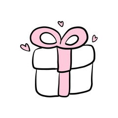 Cute Hand-Drawn Gift Box Illustration