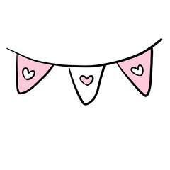Colorful Heart Bunting Decoration