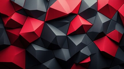 Red black geometric wall texture background design