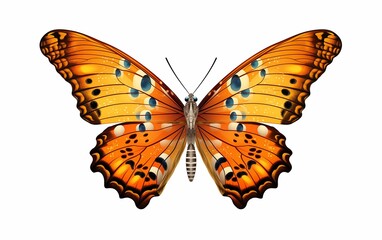 Obraz premium Realistic detailed anatomy of butterfly with white background