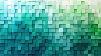 Fototapeta premium Abstract teal cube wave background texture
