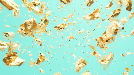 Falling Golden Celebration Fragments