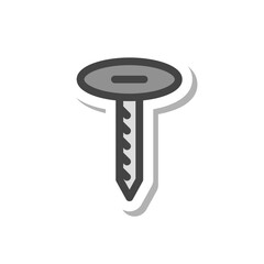 ステッカー工具類関連の単品アイコン　ネジ