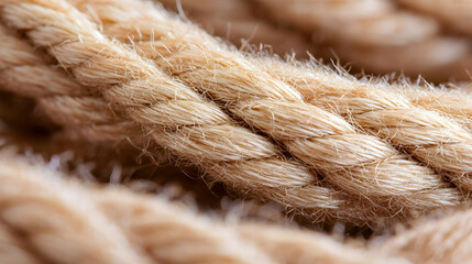 Close-up of natural fiber rope texture