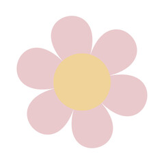 flower, spring colorful flower elements vector, leaf branch, blossom illustration for decor, easter, sticker, clipart, print.