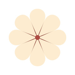 flower, spring colorful flower elements vector, leaf branch, blossom illustration for decor, easter, sticker, clipart, print.