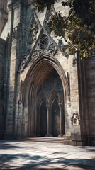 Fototapeta premium Ornate Gothic cathedral entrance