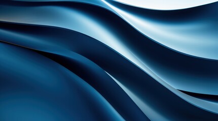 Obraz premium Abstract blue wave art displaying flowing lines and gradients 