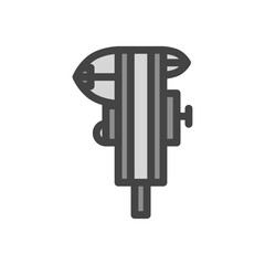 カラー工具類関連の単品アイコン　ノギス