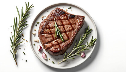 Grilled Steak Rosemary Garlic Recipe Food Photography