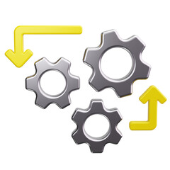 Gear 3d render icons