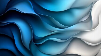 Obraz premium Abstract Blue and White Wave Abstract Background