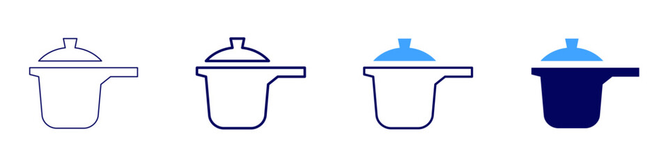 Camping cooker icon in 4 different styles. Thin Line, Line, Bold, and Bold Line. Duotone style. Editable stroke