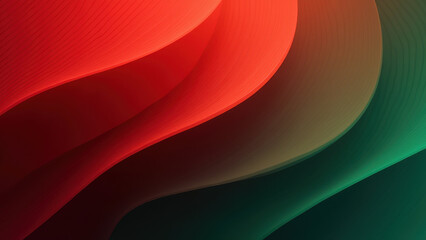 Abstract Red Green Wave Background - Abstract gradients