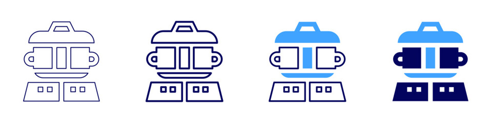 Gas cooking pot icon in 4 different styles. Thin Line, Line, Bold, and Bold Line. Duotone style. Editable stroke