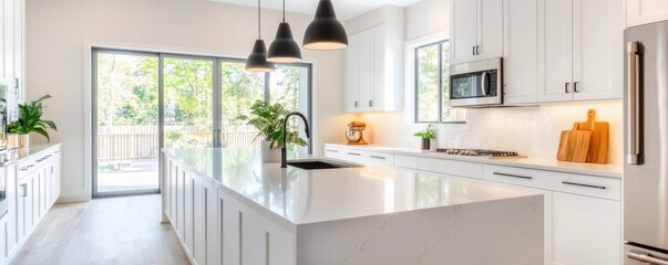 Modern kitchen design with spacious layout and natural lighting.