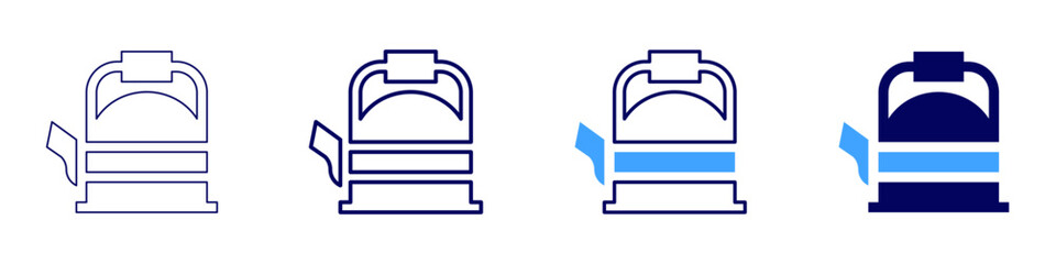Kettle icon in 4 different styles. Thin Line, Line, Bold, and Bold Line. Duotone style. Editable stroke