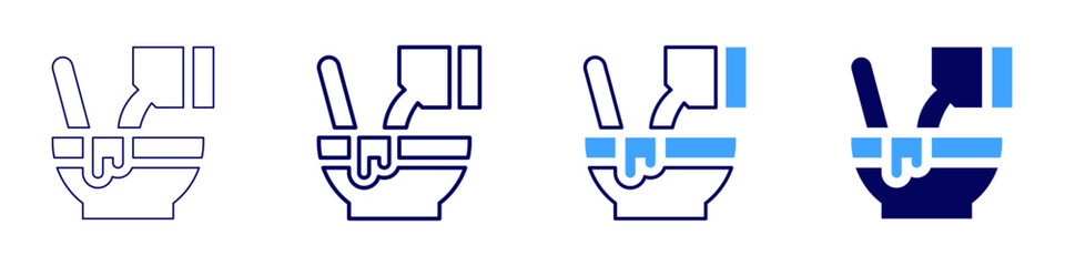 Mixed icon in 4 different styles. Thin Line, Line, Bold, and Bold Line. Duotone style. Editable stroke