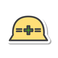 ステッカー工具類関連の単品アイコン　ヘルメット
