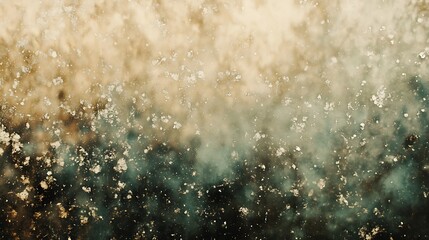 Obraz premium Abstract Gold And Green Speckled Dust Cloud