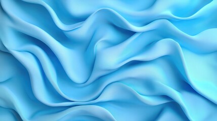 Obraz premium Blue fabric waves, abstract texture, background design, textile backdrop