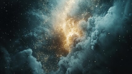 Obraz premium Dynamic Explosion of Glittery Powder Clouds