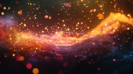 Fototapeta premium Dynamic Motion of Colorful Powders Scattering from 6xJPEG