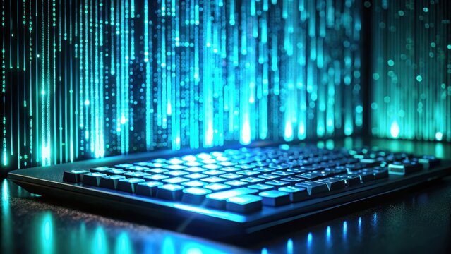Darkened Linux terminal with matrix effect