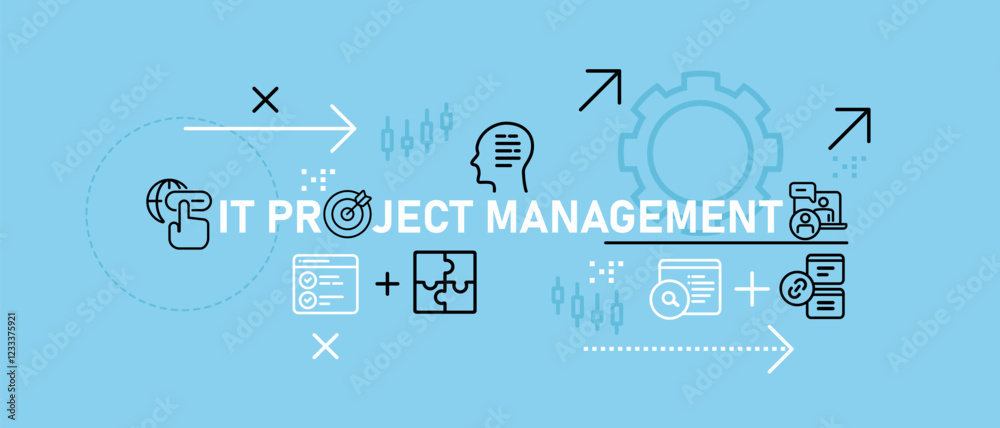 Poster it project management conceptual work technology analysis planning strategy business progress intern