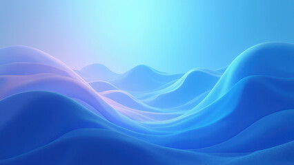 Fototapeta premium Serene Blue Abstract Landscape - Abstract backgrounds