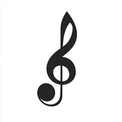Naklejka premium Stylized Music Note Icon Symbol Representing Sound and Rhythm on a Clean Background. Generative AI