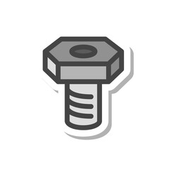 ステッカー工具類関連の単品アイコン　ボルト