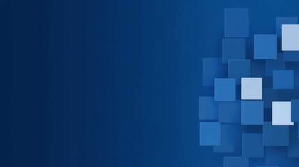 Naklejka premium Abstract Blue Squares Background Design