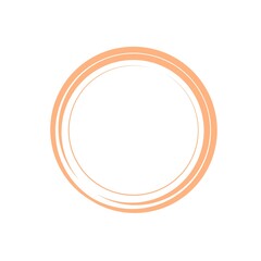 orange pastel circle brush stroke vector isolated on white background. Navy blue enso zen circle brush stroke. For stamp, seal, ink and paintbrush design template. Grunge hand drawn circle shape, 