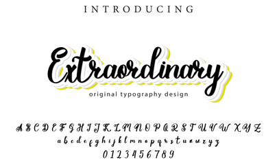 Extraordinary Font Stylish brush painted an uppercase vector letters, alphabet, typeface
