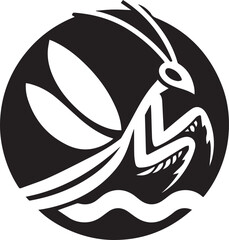 minimalist grasshopper logo