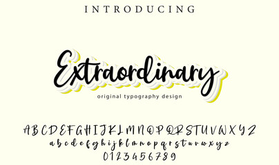 Extraordinary Font Stylish brush painted an uppercase vector letters, alphabet, typeface