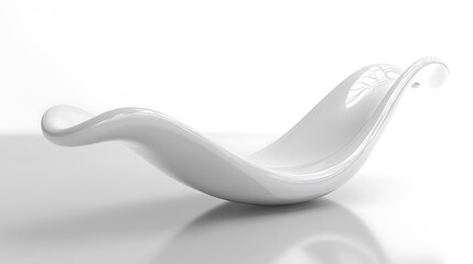 Abstract White Sculpting Fluid Form Design