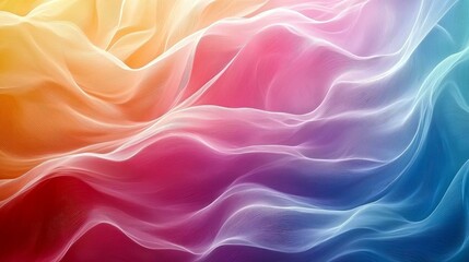 Obraz premium Abstract Colorful Waves: A Serene and Dreamlike Background Design