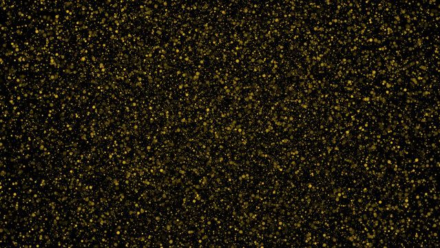 Dense scattering of small golden or yellow speckled particles. Suitable for luxury backgrounds, festive designs, elegant decorations, or abstract concepts.