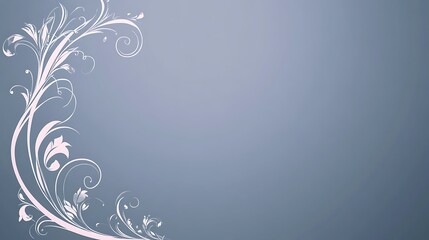 Elegant Floral Design On A Gray Background