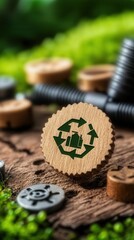 Sustainable practices in eco-friendly environments nature product green awareness close-up view