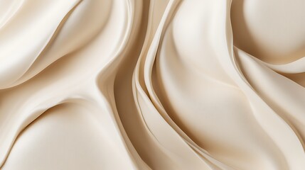Obraz premium Elegant Draped Cream Colored Fabric Texture