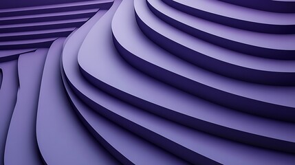 Fototapeta premium Abstract Purple Layered Wave Design