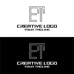 creative letter logo et design vector