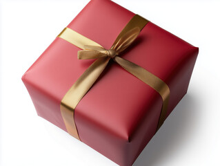 Elegant Red Gift Box with Gold Ribbon &ndash; Perfect for Celebrations, Holidays, and Special Occasions