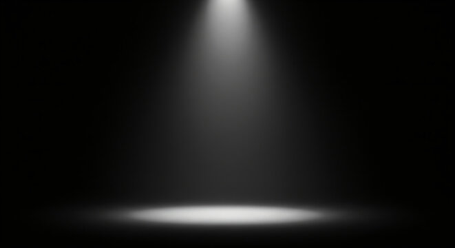 Spotlight on black background
