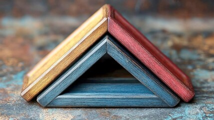 Handcrafted Wooden Triangular Coasters: A Rustic and Artistic Home Decor Set